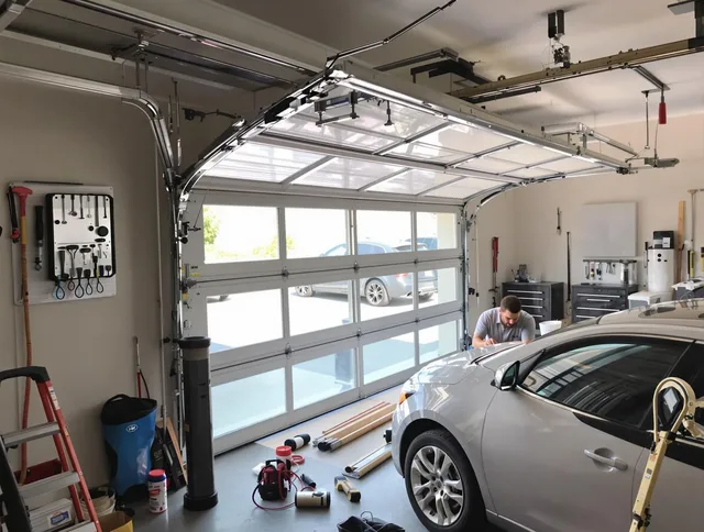 Garage door noise reduction service by Tallmadge Garage Door Repair in Tallmadge