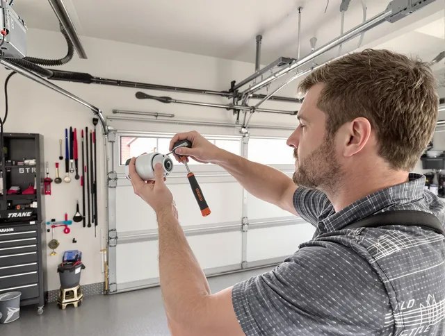 Garage door opener repair service by Tallmadge Garage Door Repair in Tallmadge