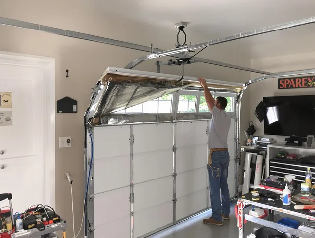 Garage door section replacement by Tallmadge Garage Door Repair in Tallmadge