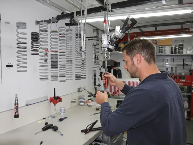 Tallmadge Garage Door Repair safety certified technician performing precision spring replacement in Tallmadge